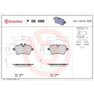 P06086_2.JPG Kit pastiglie freno, Freno a disco P 06 086 BREMBO per MINI
