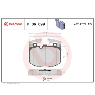 P06099_2.JPG Kit pastiglie freno, Freno a disco P 06 099 BREMBO per BMW TOYOTA