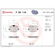 P06116_2.JPG Kit pastiglie freno, Freno a disco P 06 116 BREMBO per BMW TOYOTA