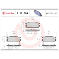 P10004_2.JPG Kit pastiglie freno, Freno a disco P 10 004 BREMBO per OPEL CHEVROLET