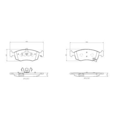 P11031_1.JPG Kit pastiglie freno, Freno a disco P 11 031 BREMBO per FIAT LANCIA