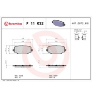 P11032_2.JPG Kit pastiglie freno, Freno a disco P 11 032 BREMBO per VW FIAT CHRYSLER LANCIA