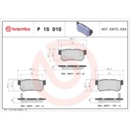 P15010_2.JPG Kit pastiglie freno, Freno a disco P 15 010 BREMBO per DAEWOO SSANGYONG