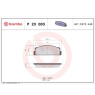 P23003_2.JPG Kit pastiglie freno, Freno a disco P 23 003 BREMBO per FIAT SEAT LANCIA