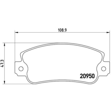 P23021_2.JPG Kit pastiglie freno, Freno a disco P 23 021 BREMBO per FIAT SEAT LANCIA