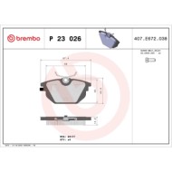 P23026_2.JPG Kit pastiglie freno, Freno a disco P 23 026 BREMBO per FIAT ALFA ROMEO LANCIA