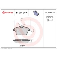 P23067_2.JPG Kit pastiglie freno, Freno a disco P 23 067 BREMBO per ALFA ROMEO LANCIA