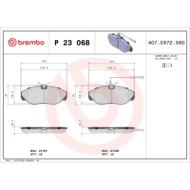 P23068_2.JPG Kit pastiglie freno, Freno a disco P 23 068 BREMBO per PEUGEOT CITROEN FIAT