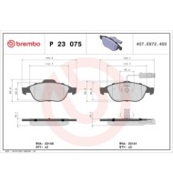 P23075_2.JPG Kit pastiglie freno, Freno a disco P 23 075 BREMBO per FIAT ALFA ROMEO LANCIA