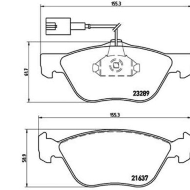 P23077_2.JPG Kit pastiglie freno, Freno a disco P 23 077 BREMBO per FIAT ALFA ROMEO LANCIA
