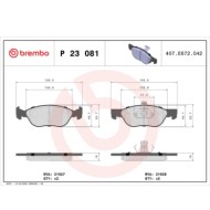 P23081_2.JPG Kit pastiglie freno, Freno a disco P 23 081 BREMBO per FIAT