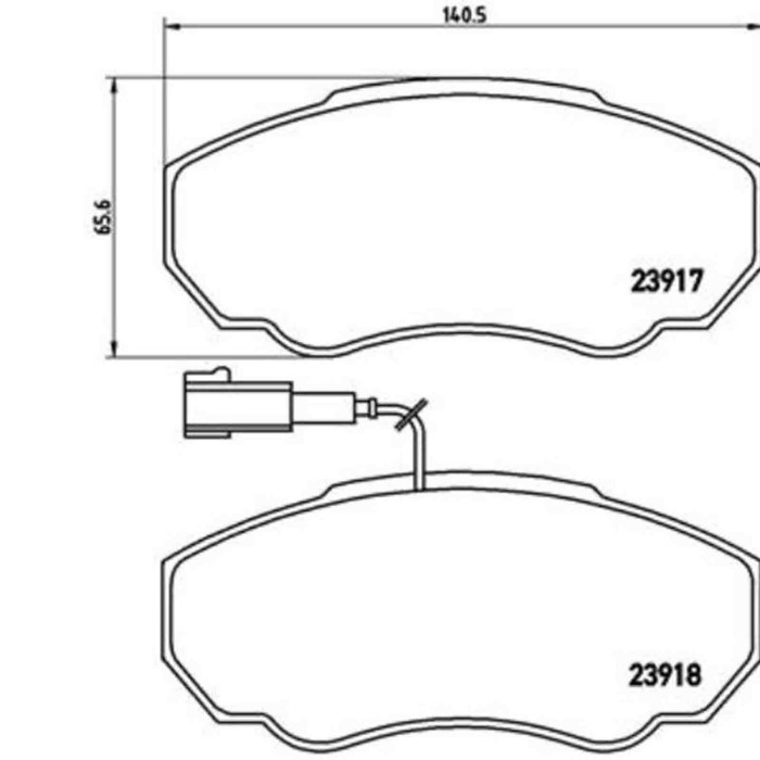 P23091_2.JPG Kit pastiglie freno, Freno a disco P 23 091 BREMBO per PEUGEOT CITROEN FIAT