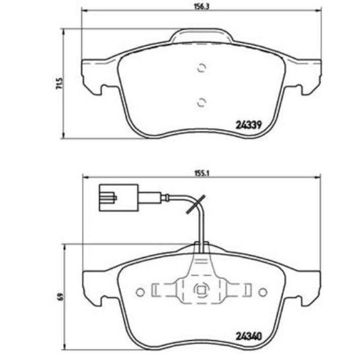 P23103_2.JPG Kit pastiglie freno, Freno a disco P 23 103 BREMBO per ALFA ROMEO
