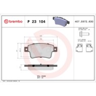 P23104_2.JPG Kit pastiglie freno, Freno a disco P 23 104 BREMBO per FIAT