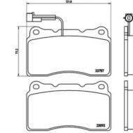 P23115_2.JPG Kit pastiglie freno, Freno a disco P 23 115 BREMBO per ALFA ROMEO LANCIA