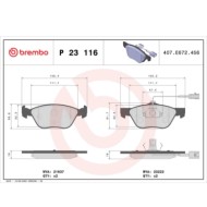 P23116_2.JPG Kit pastiglie freno, Freno a disco P 23 116 BREMBO per ALFA ROMEO