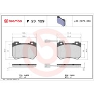 P23129_2.JPG Kit pastiglie freno, Freno a disco P 23 129 BREMBO per ALFA ROMEO
