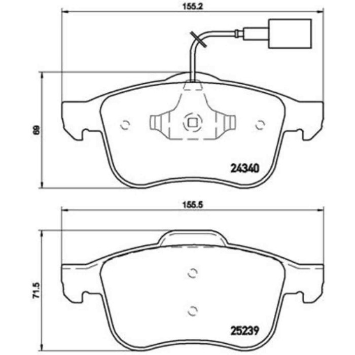 P23132_2.JPG Kit pastiglie freno, Freno a disco P 23 132 BREMBO per ALFA ROMEO