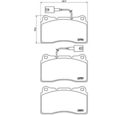 P23134_2.JPG Kit pastiglie freno, Freno a disco P 23 134 BREMBO per ALFA ROMEO