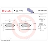 P23136_2.JPG Kit pastiglie freno, Freno a disco P 23 136 BREMBO per PEUGEOT CITROEN OPEL FIAT