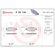 P23144_2.JPG Kit pastiglie freno, Freno a disco P 23 144 BREMBO per PEUGEOT CITROEN OPEL FIAT