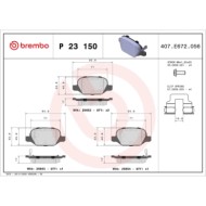 P23150_2.JPG Kit pastiglie freno, Freno a disco P 23 150 BREMBO per FIAT