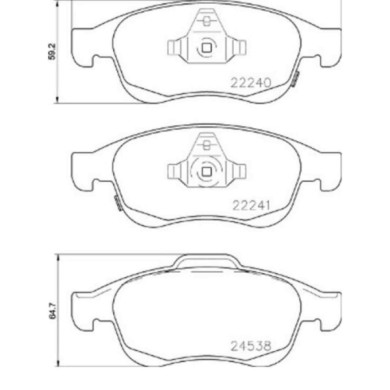 P23165_2.JPG Kit pastiglie freno, Freno a disco P 23 165 BREMBO per FIAT JEEP