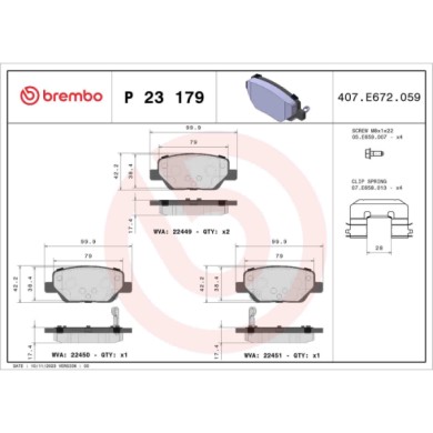 P23179_2.JPG Kit pastiglie freno, Freno a disco P 23 179 BREMBO per FIAT