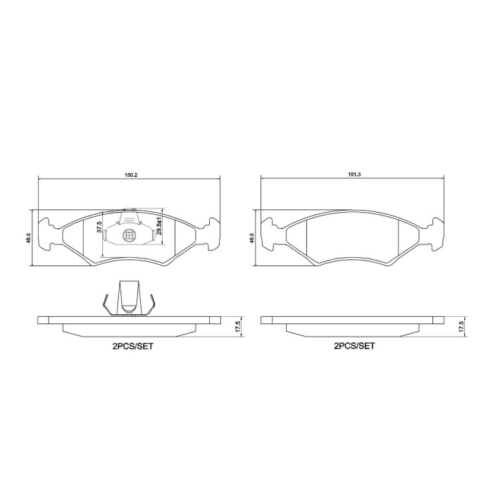 P24043_2.JPG Kit pastiglie freno, Freno a disco P 24 043 BREMBO per FORD MAZDA TVR