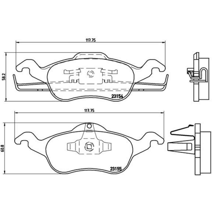 P24046_2.JPG Kit pastiglie freno, Freno a disco P 24 046 BREMBO per FORD