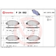 P24052_2.JPG Kit pastiglie freno, Freno a disco P 24 052 BREMBO per FORD