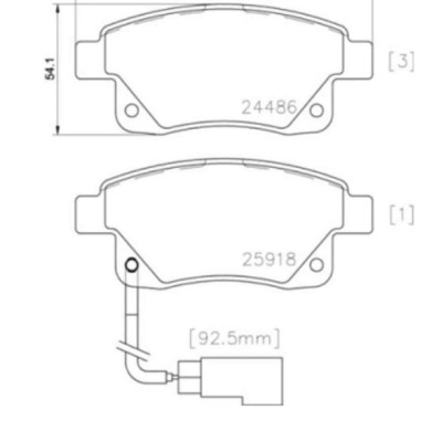P24066_2.JPG Kit pastiglie freno, Freno a disco P 24 066 BREMBO per FORD