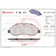 P24171_2.JPG Kit pastiglie freno, Freno a disco P 24 171 BREMBO per FORD