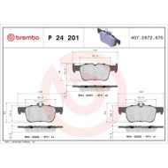 P24201_2.JPG Kit pastiglie freno, Freno a disco P 24 201 BREMBO per FORD