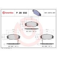 P28032_2.JPG Kit pastiglie freno, Freno a disco P 28 032 BREMBO per HONDA