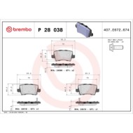 P28038_2.JPG Kit pastiglie freno, Freno a disco P 28 038 BREMBO per HONDA