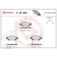 P28050_2.JPG Kit pastiglie freno, Freno a disco P 28 050 BREMBO per HONDA
