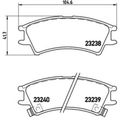 P30011_2.JPG Kit pastiglie freno, Freno a disco P 30 011 BREMBO per HYUNDAI
