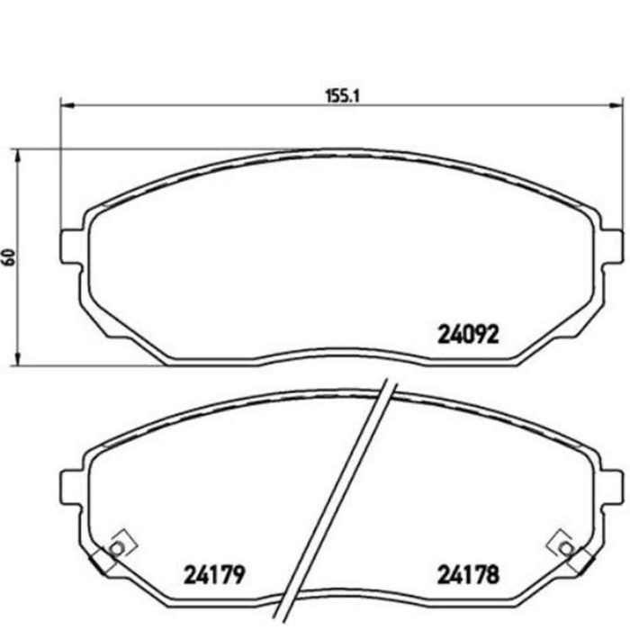 P30019_2.JPG Kit pastiglie freno, Freno a disco P 30 019 BREMBO per KIA