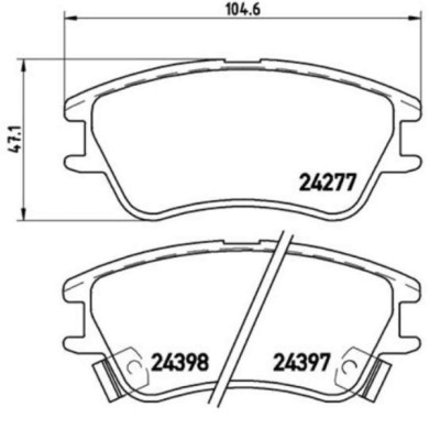 P30027_2.JPG Kit pastiglie freno, Freno a disco P 30 027 BREMBO per HYUNDAI