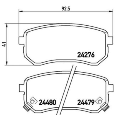 P30033_2.JPG Kit pastiglie freno, Freno a disco P 30 033 BREMBO per HYUNDAI KIA