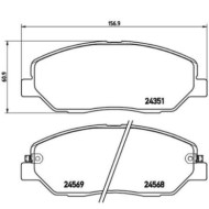 Kit pastiglie freno, Freno a disco P 30 036 BREMBO per HYUNDAI KIA SSANGYONG