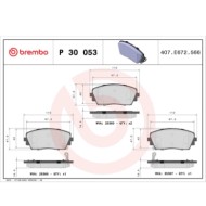 P30053_2.JPG Kit pastiglie freno, Freno a disco P 30 053 BREMBO per KIA