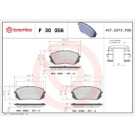 P30056_2.JPG Kit pastiglie freno, Freno a disco P 30 056 BREMBO per HYUNDAI KIA