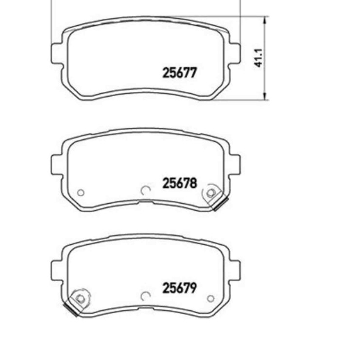P30068_2.JPG Kit pastiglie freno, Freno a disco P 30 068 BREMBO per HYUNDAI KIA