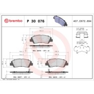 P30076_2.JPG Kit pastiglie freno, Freno a disco P 30 076 BREMBO per HYUNDAI