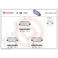 P30111_2.JPG Kit pastiglie freno, Freno a disco P 30 111 BREMBO per KIA