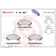 P34007_2.JPG Kit pastiglie freno, Freno a disco P 34 007 BREMBO per ISUZU MAXUS