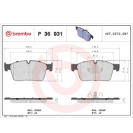 P36031_2.JPG Kit pastiglie freno, Freno a disco P 36 031 BREMBO per LAND ROVER JAGUAR
