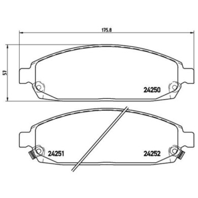 P37010_2.JPG Kit pastiglie freno, Freno a disco P 37 010 BREMBO per JEEP